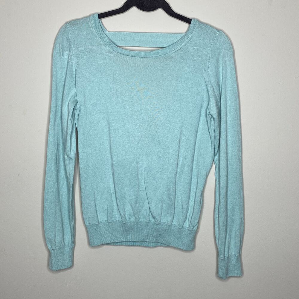 Margaret O Leary Green Open‎ Back Pullover Sweater